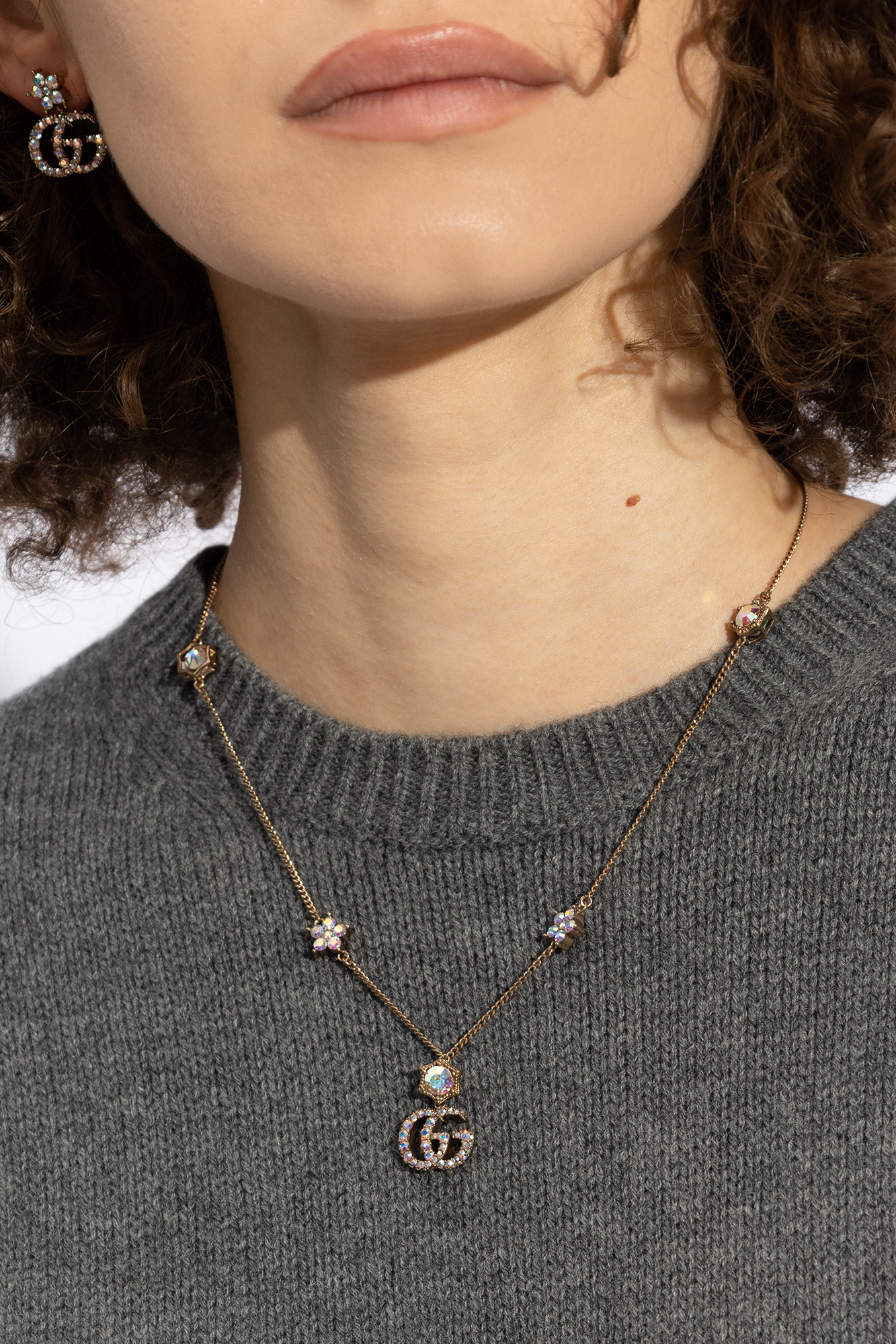 Gold Necklace with logo Gucci Vitkac Germany